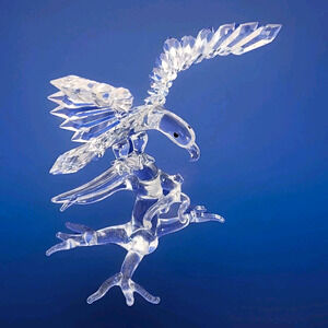 Rare Charles Castelli Signed Crystal Eagle 13/1200 Limited Edition 6" Tall